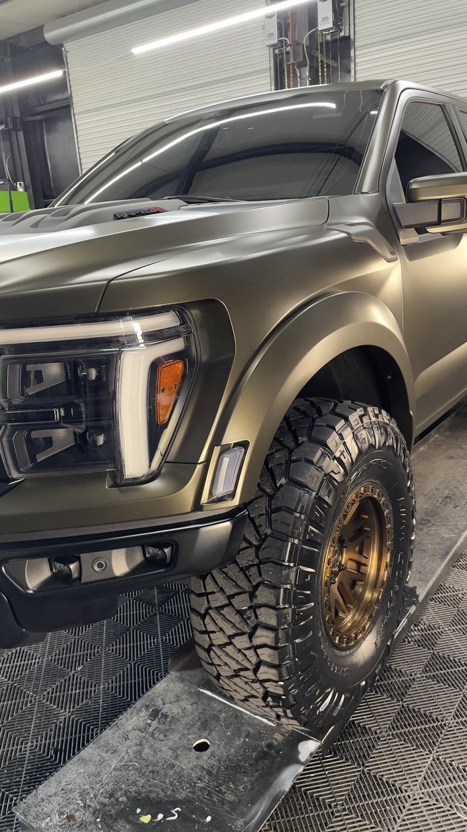 Ford Raptor in matte finish at Elite Auto Spa