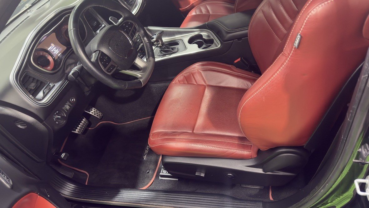 Ceramic coated red leather interior