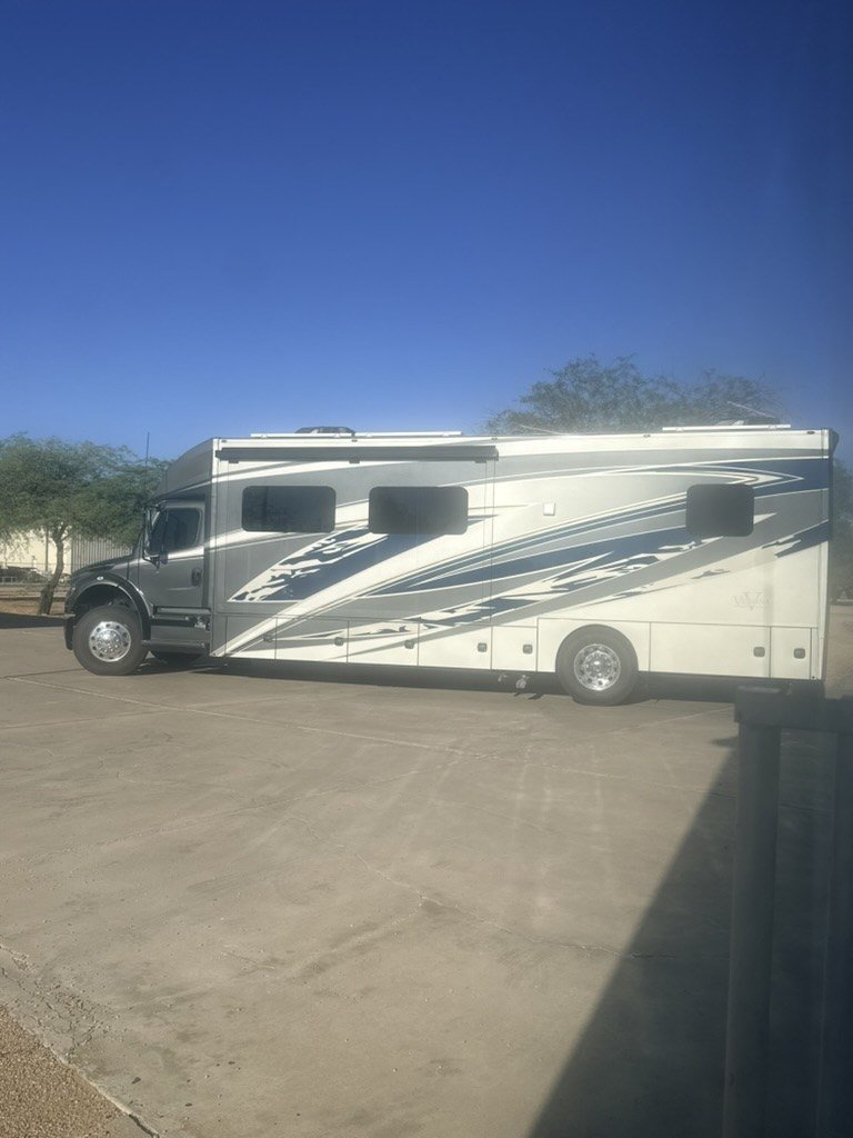 Entegra Aspire motorhome coated at Elite Auto Spa in San Tan Valley
